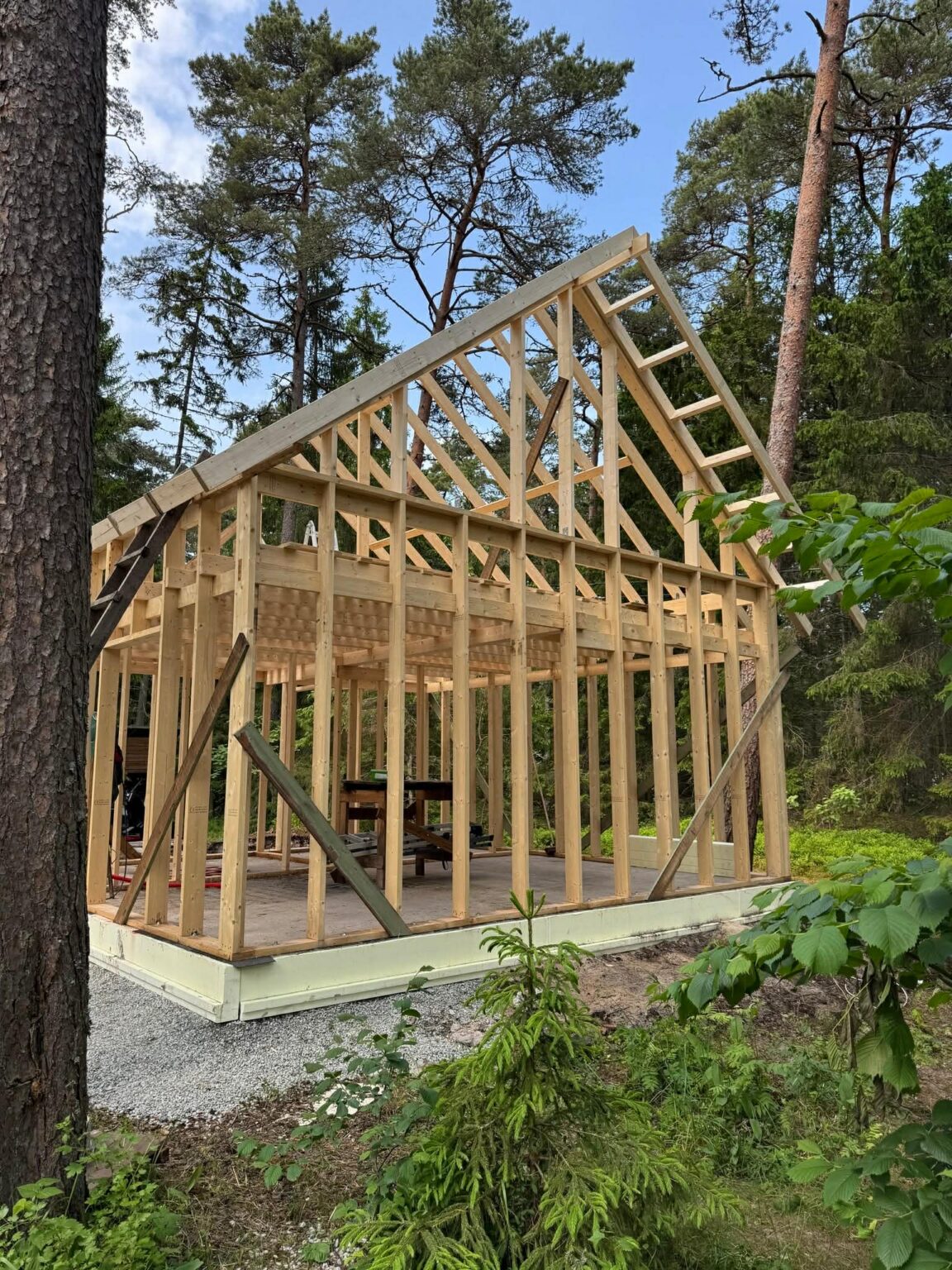 Saunamaja ehitus — valmis terrass