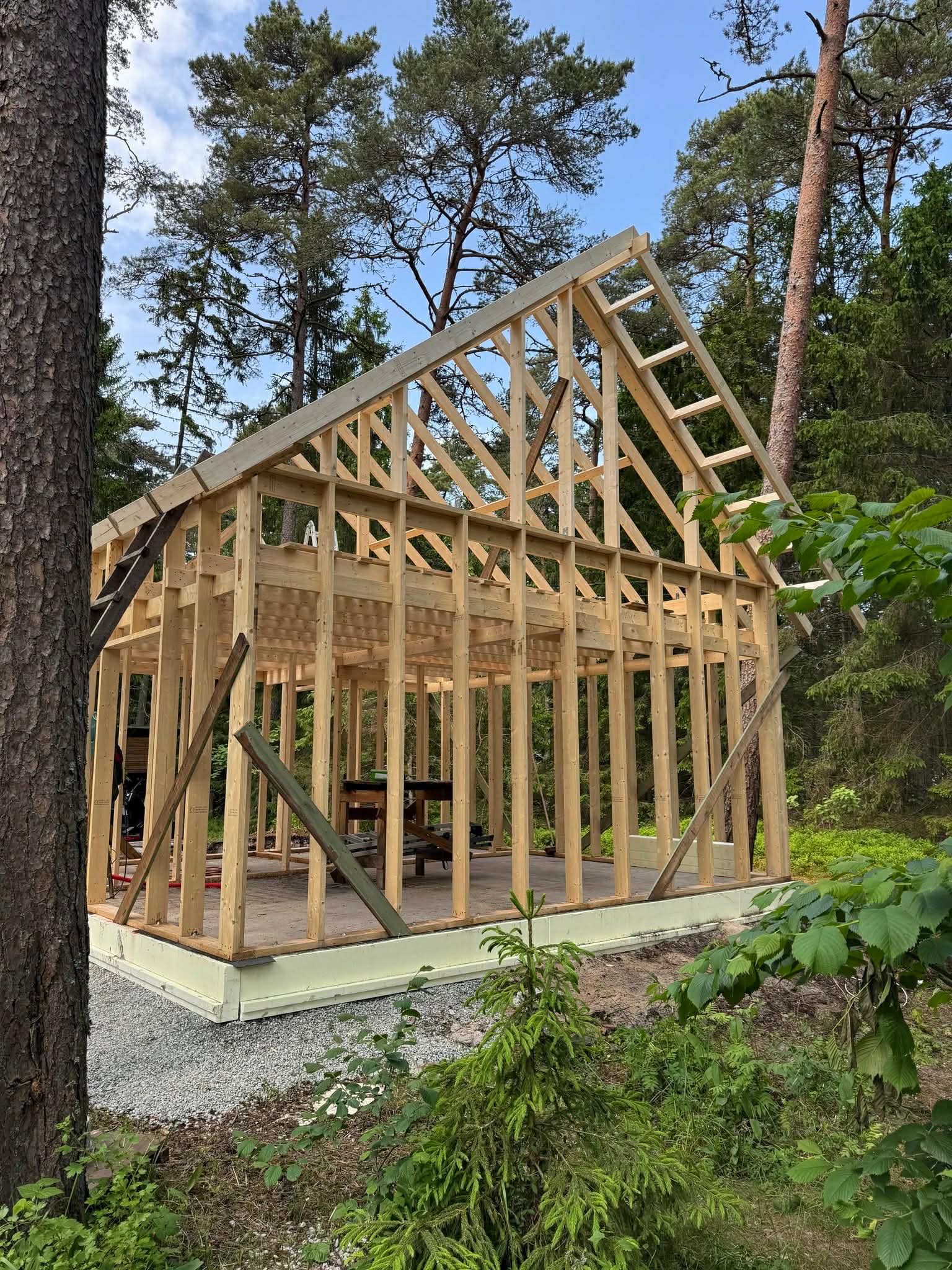 Saunamaja ehitus — valmis terrass